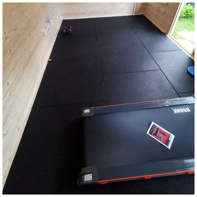 30mm Sprung PRO Gym Floor Tile - Rubber Heavy Duty Gym Flooring