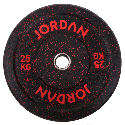 JORDAN HG Black Rubber Bumper Weight Plates - Coloured Fleck