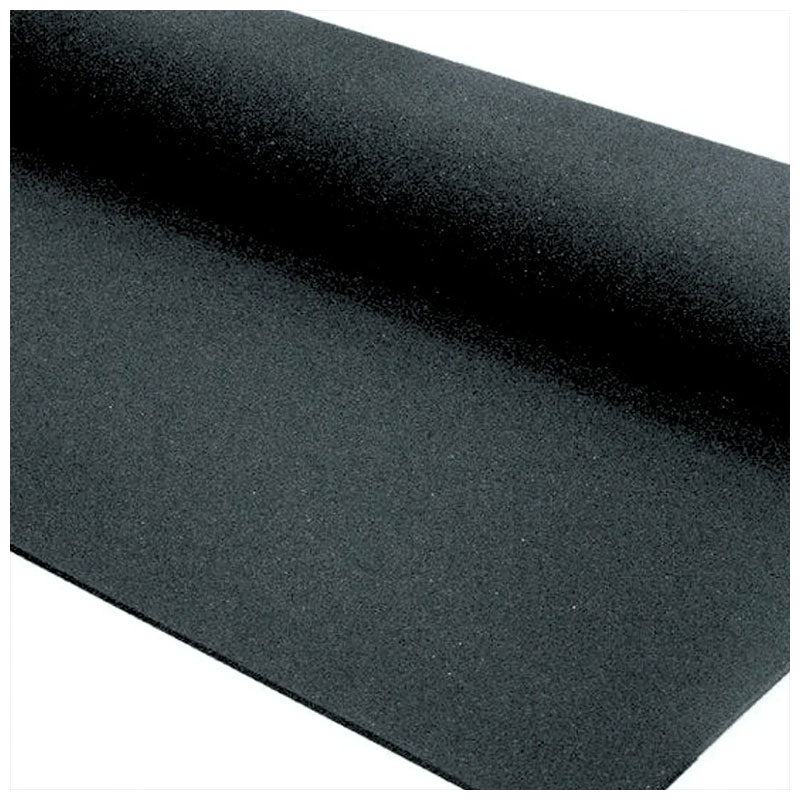 Jet Black Rubber Flooring Roll – 10m²
