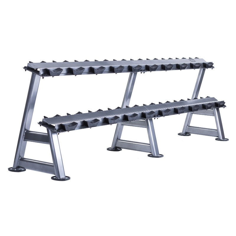 JORDAN 10 Pair Dumbbell Rack (2 tier) - Grey