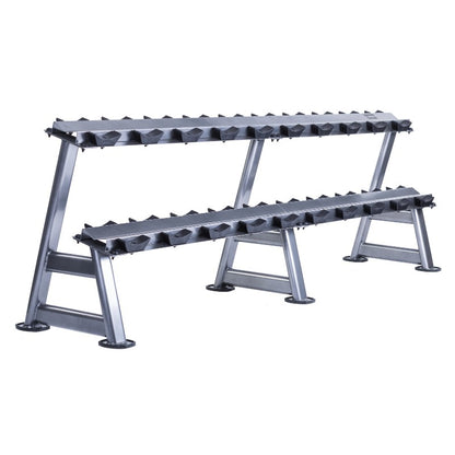 JORDAN 10 Pair Dumbbell Rack (2 tier) - Grey