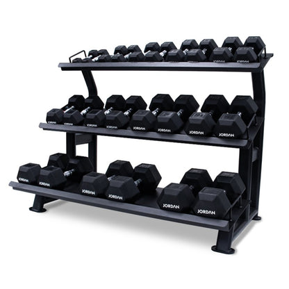JORDAN Hex Dumbbell Rack - 3 Tier