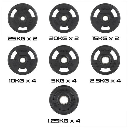 JORDAN® Rubber Tri-Grip Olympic Weight Plates
