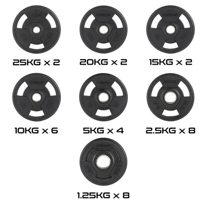 JORDAN® Rubber Tri-Grip Olympic Weight Plates