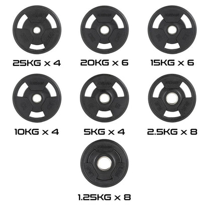 JORDAN® Rubber Tri-Grip Olympic Weight Plates