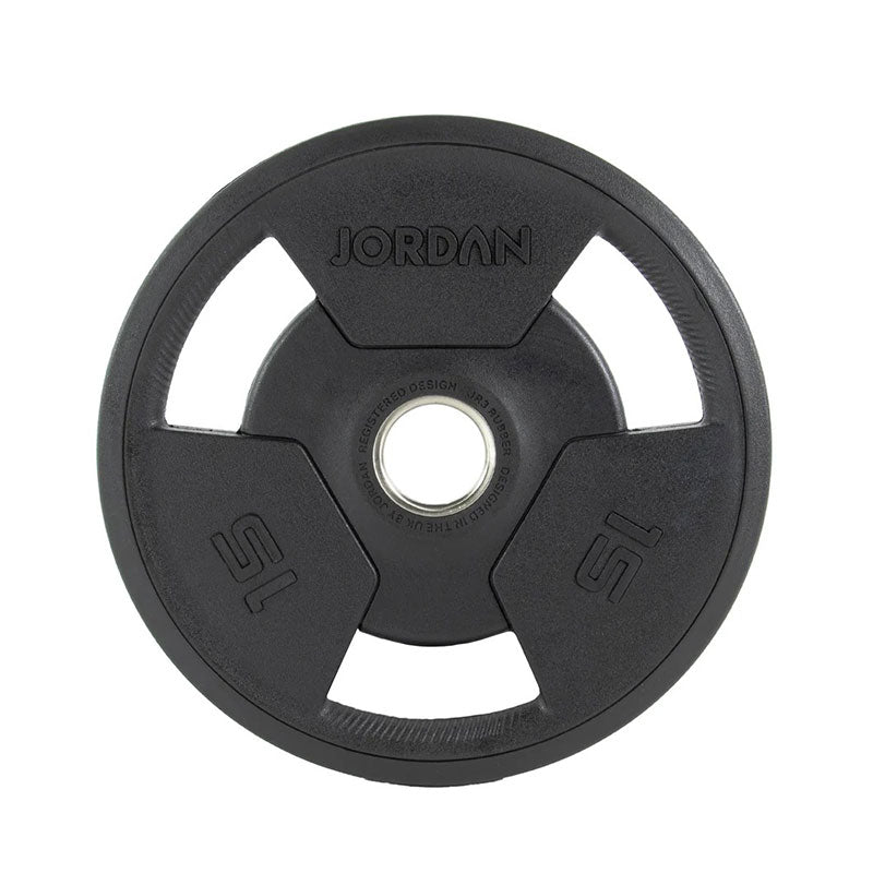 JORDAN® Rubber Tri-Grip Olympic Weight Plates