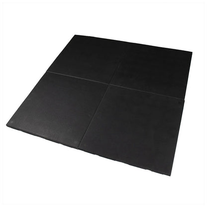 Rival Black Premium Interlocking Rubber Gym Flooring with Connectors (500mm x 500mm) (20mm)