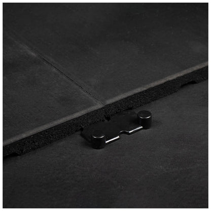 Rival Black Premium Interlocking Rubber Gym Flooring with Connectors (500mm x 500mm) (20mm)