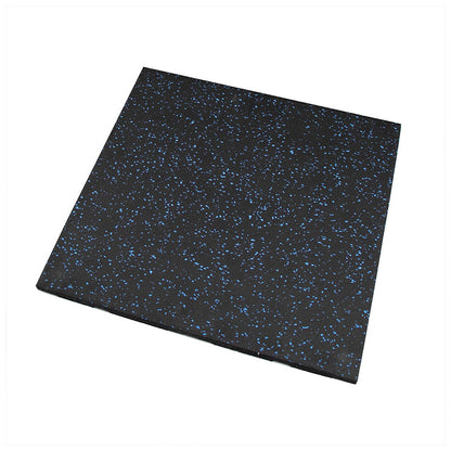 Rival Blue Fleck Premium Interlocking Rubber Gym Flooring with Connectors (1m x 1m) (20mm)