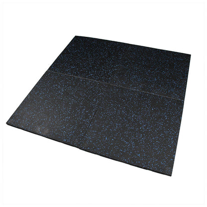 Rival Blue Fleck Premium Interlocking Rubber Gym Flooring with Connectors (500mm x 500mm) (20mm)