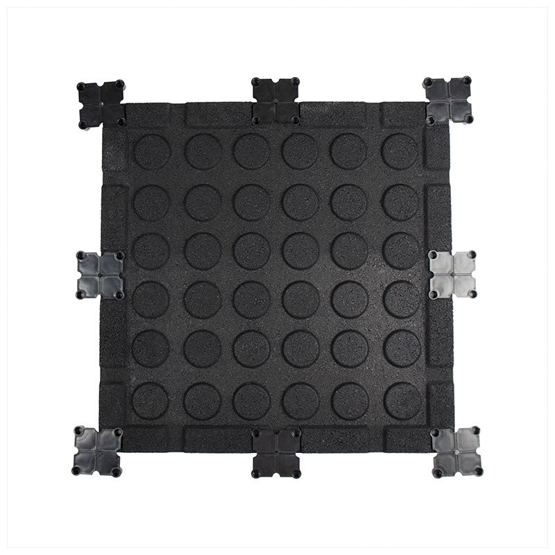 Rival Blue Fleck Premium Interlocking Rubber Gym Flooring with Connectors (500mm x 500mm) (20mm)