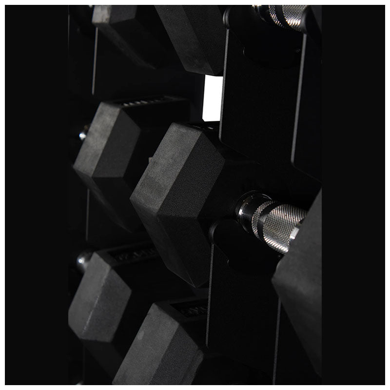 Rival Hex Dumbbell Sets With Vertical Storage Rack