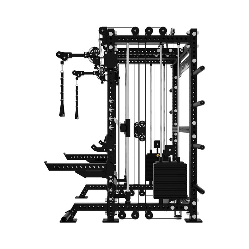 Rival S-3 Series Power Rack with Dual Action Pulley and High and Low Cable System (75x75mm)