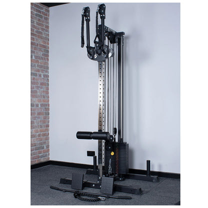 Rival Wall Mounted or Freestanding Adjustable Free Arm Functional Trainer Pulley System - 105KG Weight Stack