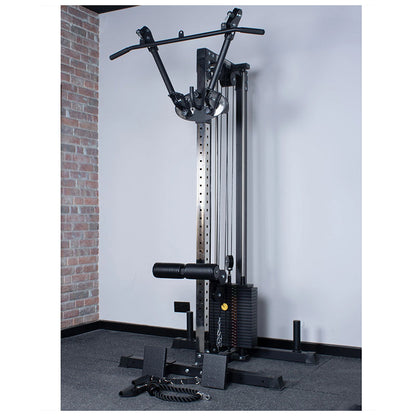 Rival Wall Mounted or Freestanding Adjustable Free Arm Functional Trainer Pulley System - 105KG Weight Stack