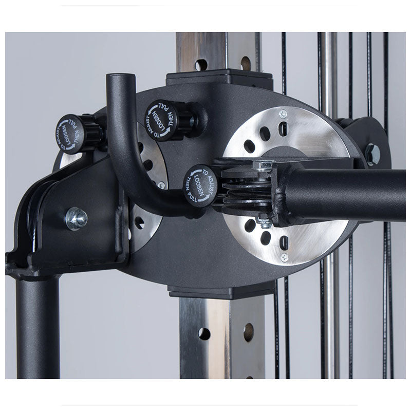 Rival Wall Mounted or Freestanding Adjustable Free Arm Functional Trainer Pulley System - 105KG Weight Stack