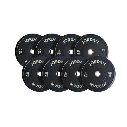 JORDAN® Black Rubber Bumper Weight Plates - NEW DESIGN