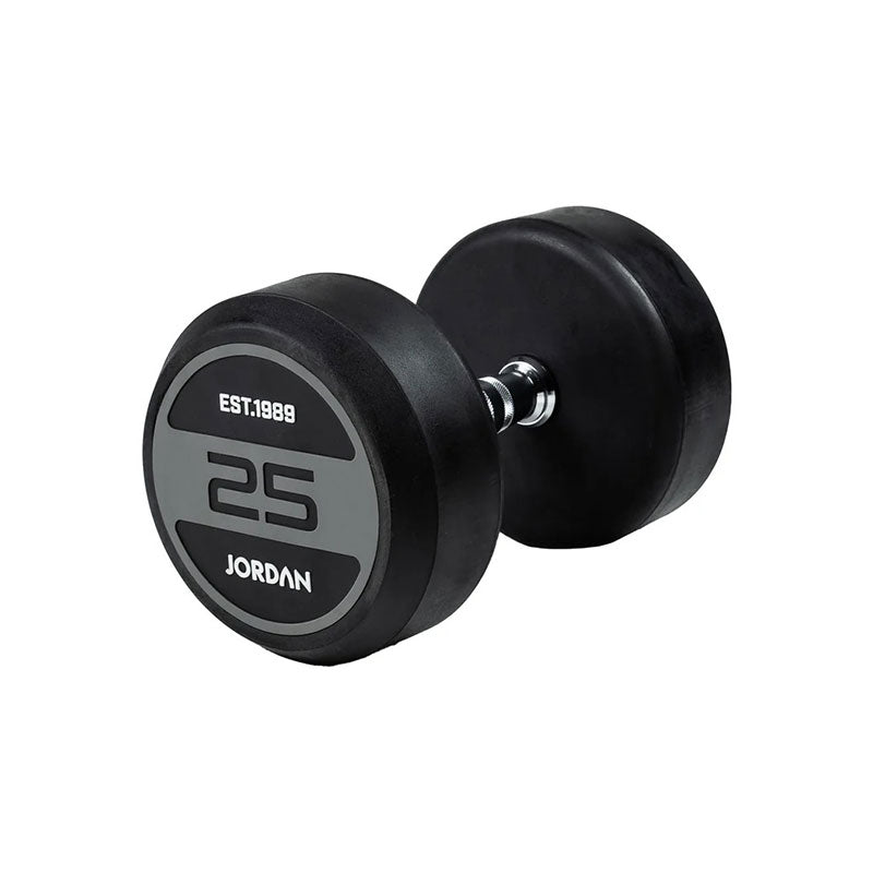 JORDAN® Rubber Dumbbells - Up to 70kg (Grey)