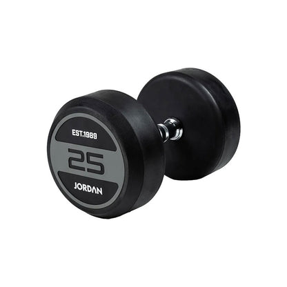 JORDAN® Rubber Dumbbells - Up to 70kg (Grey)
