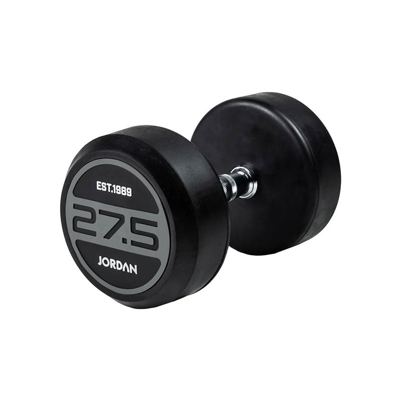 JORDAN® Rubber Dumbbells - Up to 70kg (Grey)