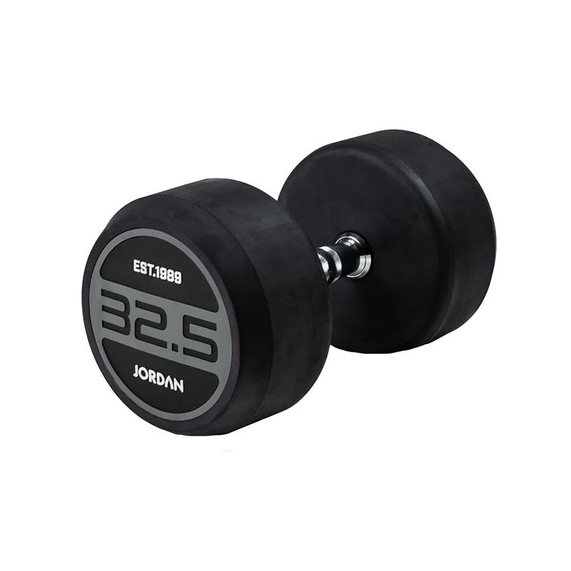 JORDAN® Rubber Dumbbells - Up to 70kg (Grey)