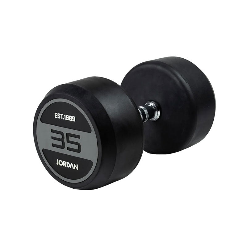 JORDAN® Rubber Dumbbells - Up to 70kg (Grey)