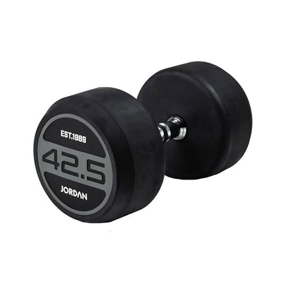 JORDAN® Rubber Dumbbells - Up to 70kg (Grey)