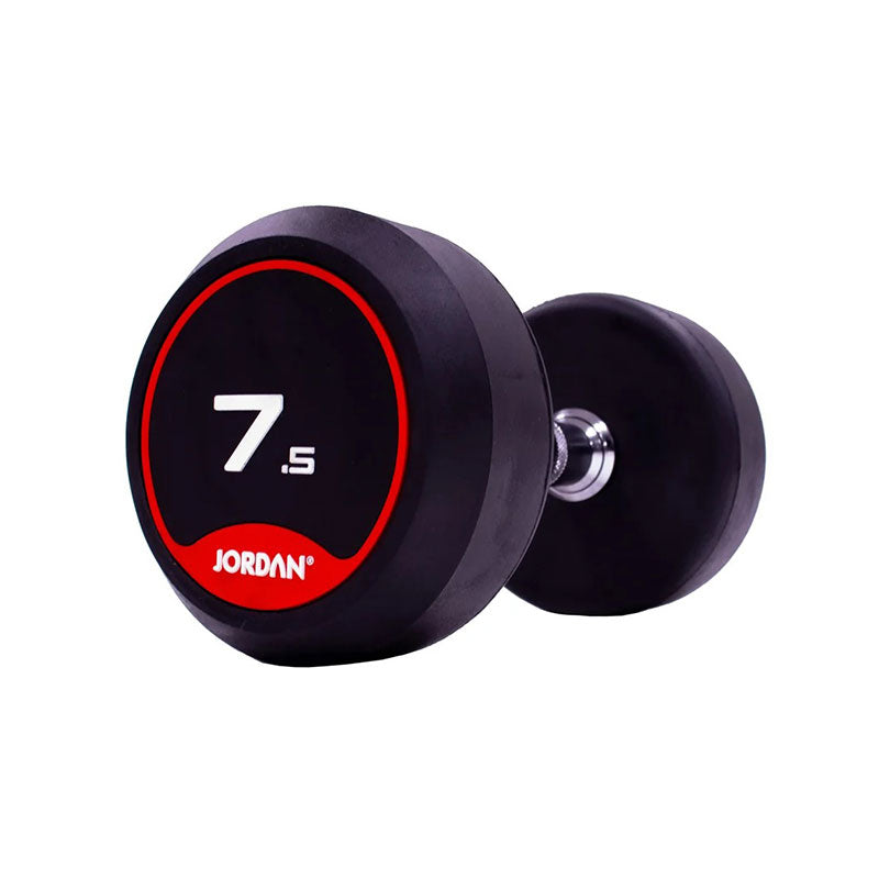 JORDAN® Rubber Dumbbells - Up to 70kg (Red)