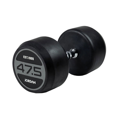 JORDAN® Rubber Dumbbells - Up to 70kg (Grey)