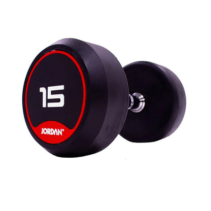 JORDAN® Rubber Dumbbells - Up to 70kg (Red)