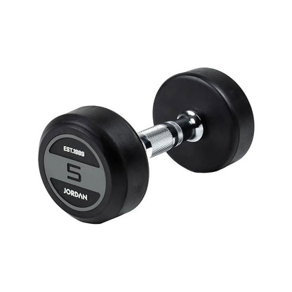 JORDAN® Rubber Dumbbells - Up to 70kg (Grey)