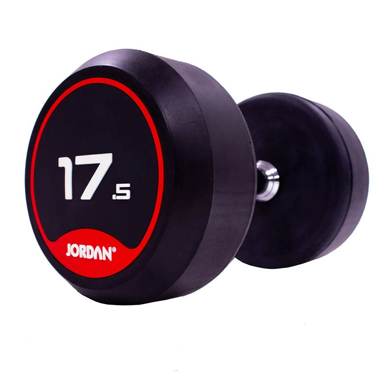 JORDAN® Rubber Dumbbells - Up to 70kg (Red)