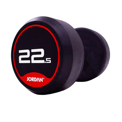 JORDAN® Rubber Dumbbells - Up to 70kg (Red)