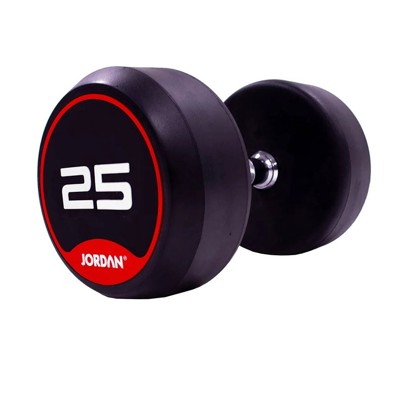 JORDAN® Rubber Dumbbells - Up to 70kg (Red)