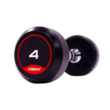 JORDAN® Rubber Dumbbells - Up to 70kg (Red)
