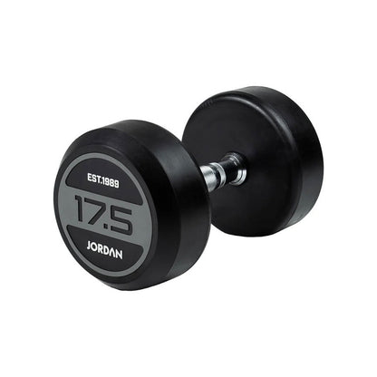 JORDAN® Rubber Dumbbells - Up to 70kg (Grey)