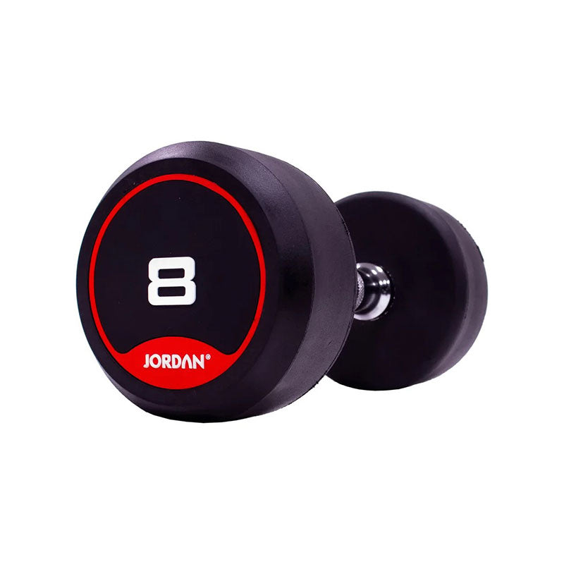 JORDAN® Rubber Dumbbells - Up to 70kg (Red)