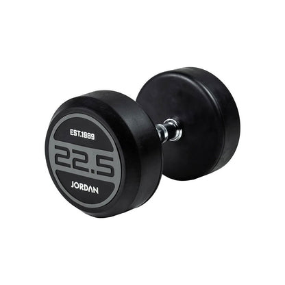 JORDAN® Rubber Dumbbells - Up to 70kg (Grey)