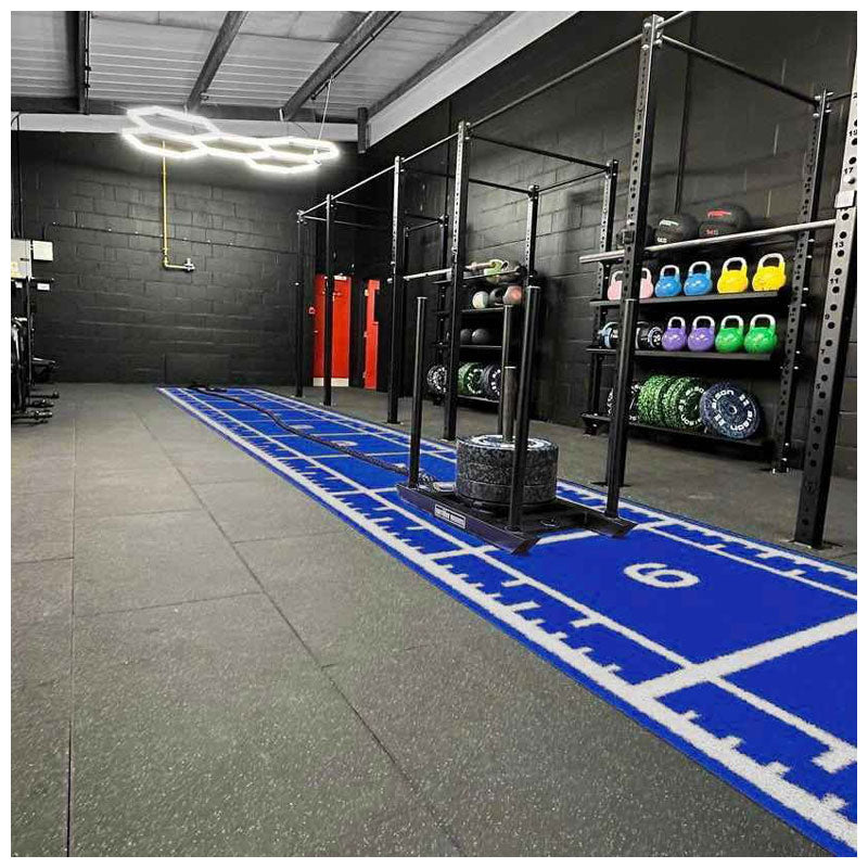 10m x 1.5m Sprint Track (Full Line Markings) - Blue