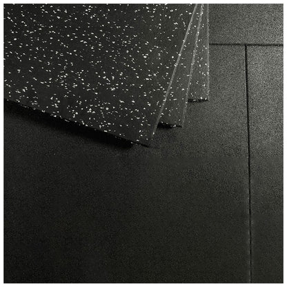 EPDM Luxury Fleck | 1m x 1m | Black with Grey Fleck | 15mm | 20mm | 30mm