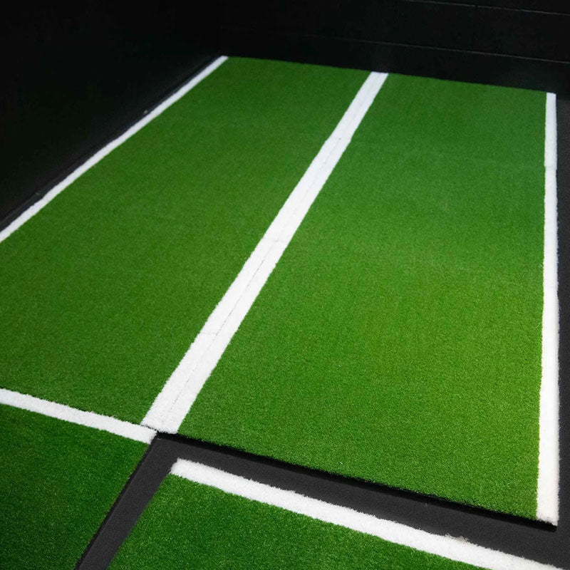 30mm Green Premium Sled Track Turf Tile 1x1m with Line Markings
