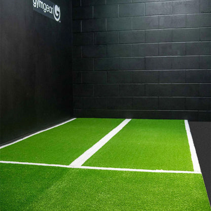 30mm Green Premium Sled Track Turf Tile 1x1m with Line Markings