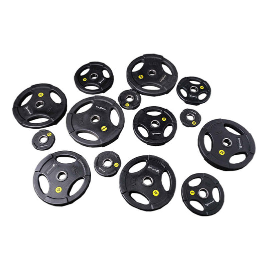Urethane Olympic Weight Plates (Tri-Grip) - 100kg Set