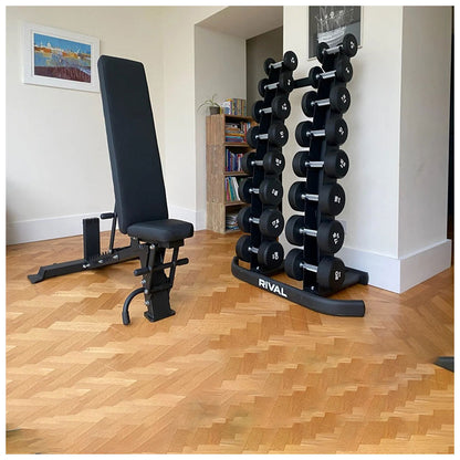 Urethane Round Dumbbells Sets With Optional Storage Rack 40kg