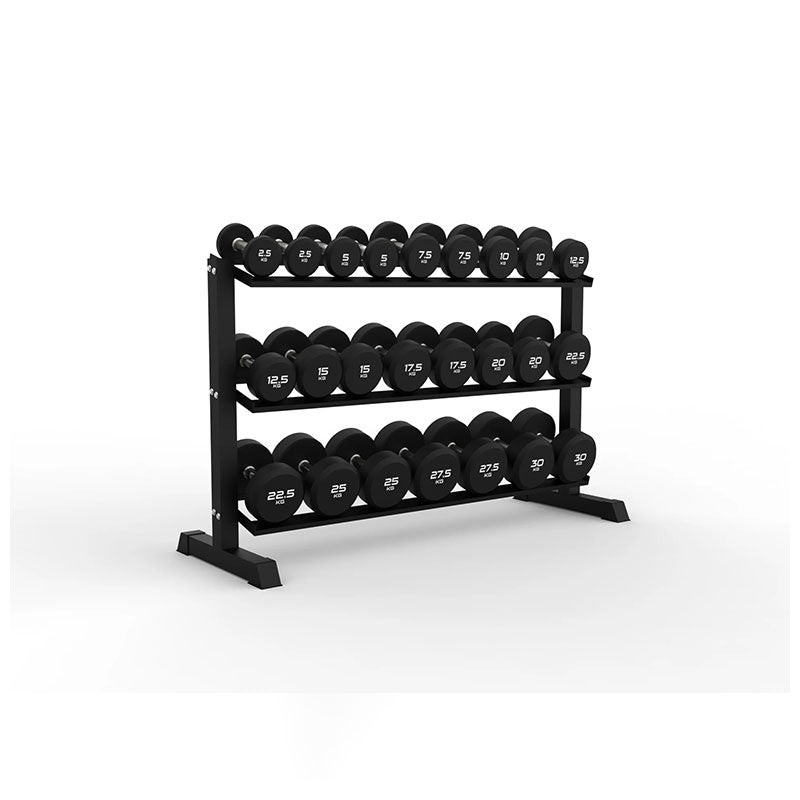 Urethane Round Dumbbells Sets With Optional Storage Rack 40kg