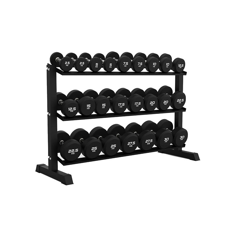Urethane Round Dumbbells Sets With Optional Storage Rack 40kg