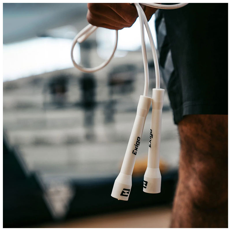 Exigo Stealth Super Pro Adjustable Speed Rope - White