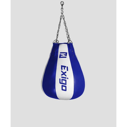 Exigo Super Pro 25kg Leather Maize Bag - Black/White - Blue/White